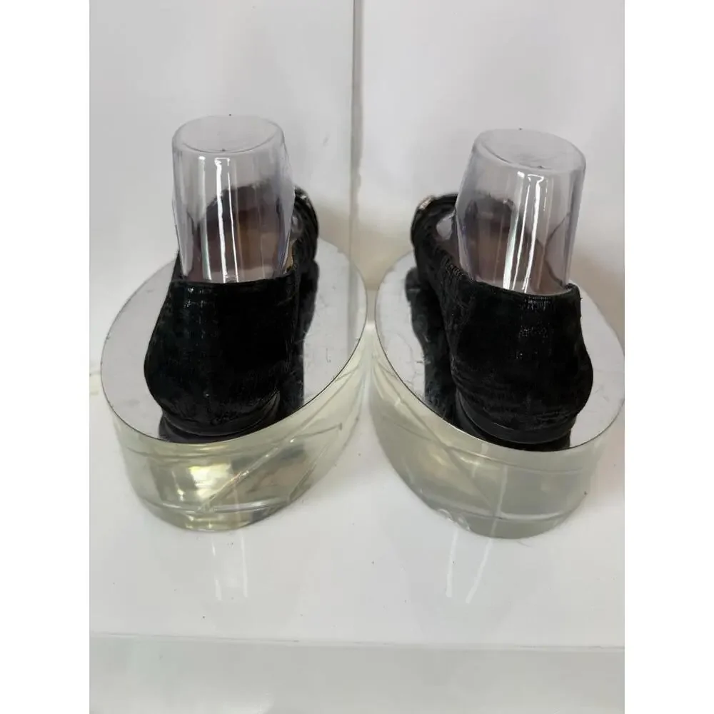 Nurture Women Ballet Flats Shoes‎ Sz 8.5 Black Cap Toe Leather Slip On Myriam
